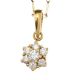 18CT GOLD DIAMOND FLORAL CLUSTER PENDANT AND CHAIN at Ross's Online Art Auctions