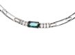 18CT WHITE GOLD GREEN TOURMALINE AND DIAMOND NECKLACE at Ross's Online Art Auctions