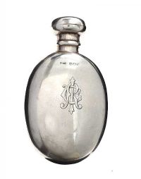 SILVER HIP FLASK at Ross's Online Art Auctions
