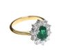 18CT GOLD COLOMBIAN EMERALD AND DIAMOND RING at Ross's Online Art Auctions