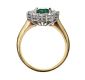 18CT GOLD COLOMBIAN EMERALD AND DIAMOND RING at Ross's Online Art Auctions
