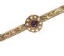 TWO 9CT GOLD AMETHYST AND SEED PEARL ITEMS OF JEWELLERY at Ross's Online Art Auctions