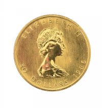 CANADIAN MAPLE LEAF GOLD BULLION COIN at Ross's Online Art Auctions