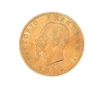 ITALIAN 20 LIRE GOLD COIN DATED 1873 at Ross's Online Art Auctions