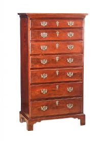 GEORGIAN MAHOGANY TALLBOY CHEST OF DRAWERS at Ross's Online Art Auctions