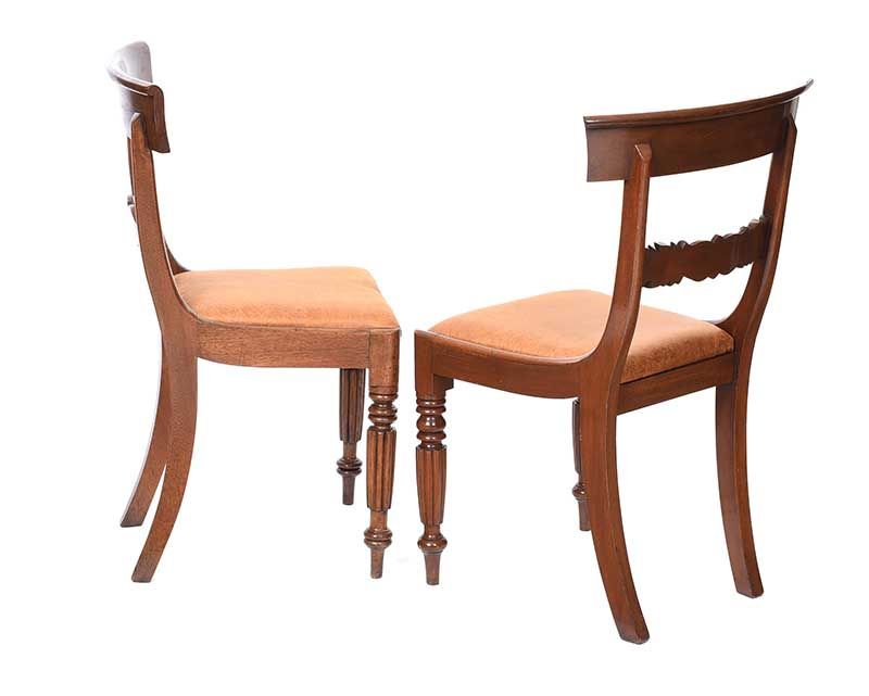 HARLEQUIN SET OF TEN WILLIAM IV DINING ROOM CHAIRS at Ross's Online Art Auctions