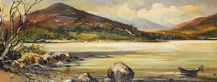 SUNSHINE & SHADOW, BALLYNAHINCH by Kenneth Webb RUA at Ross's Online Art Auctions