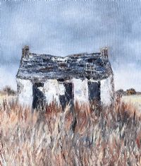 DERELICT COTTAGE AT ARDGLASS by Michael Smyth at Ross's Online Art Auctions