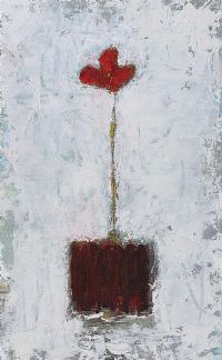 SINGLE RED FLOWER by Fionnuala D'Arcy at Ross's Online Art Auctions