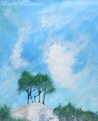 TREE ON A ROCK by Jeff Adams at Ross's Online Art Auctions
