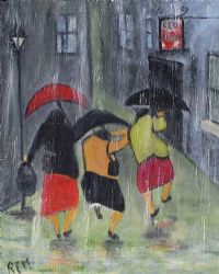 TO THE PUB by Rose Elizabeth Moorcroft at Ross's Online Art Auctions