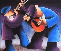 THE MANDOLIN & WHISTLE by George Callaghan at Ross's Online Art Auctions