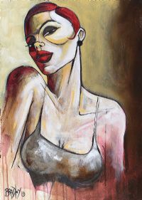 NEW YORK CITY GIRL by Terry Bradley at Ross's Online Art Auctions