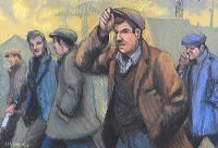 SHIPYARD WORKERS by Jim McDonald at Ross's Online Art Auctions