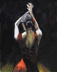 FLAMENCO DANCER by Pat Ryan at Ross's Online Art Auctions