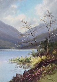 BY THE LAKESIDE, WEST OF IRELAND by George Trevor at Ross's Online Art Auctions