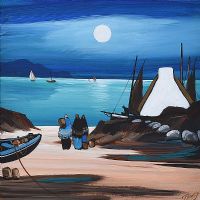 UNDER THE WHITE WASHED MOON by J.P. Rooney at Ross's Online Art Auctions