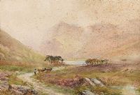 CATTLE DRIVING by William Bingham McGuinness RHA at Ross's Online Art Auctions