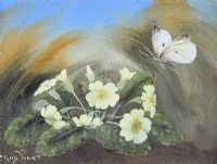 BUTTERFLY & FLOWERS by Gay Power at Ross's Online Art Auctions
