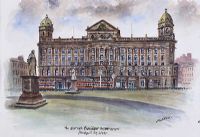 THE SCOTTISH PROVIDENT INSTITUTION , DONEGALL SQUARE WEST, BELFAST by Joe O'Kane at Ross's Online Art Auctions
