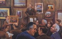 THE AUCTION ROOM by Jim McDonald at Ross's Online Art Auctions