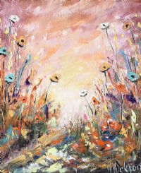 PATH THROUGH THE WILD FLOWERS by Hayley Huckson at Ross's Online Art Auctions