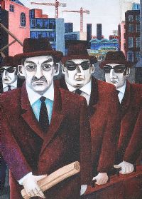 MEN IN SUITS by Graham Knuttel at Ross's Online Art Auctions