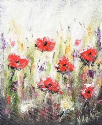 POPPY SPRAY by Hayley Huckson at Ross's Online Art Auctions
