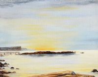 EVENING LIGHT, THE PANS ROCK, BALLYCASTLE by W.G. Williamson at Ross's Online Art Auctions