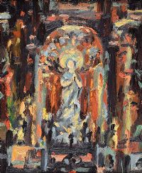 CHURCH INTERIOR by Marjorie Bloch at Ross's Online Art Auctions