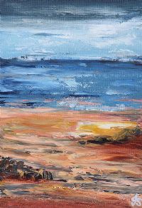SUMMER BEACH by John Stewart at Ross's Online Art Auctions