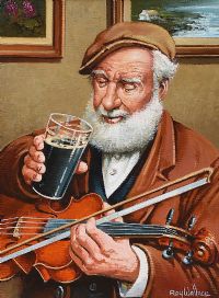 A QUIET PINT by Roy Wallace at Ross's Online Art Auctions