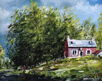 COTTAGE BY THE RIVER by Sean Lorinyenko at Ross's Online Art Auctions