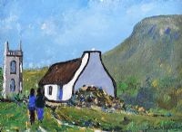 COTTAGE AT DRUMCLIFF, SLIGO by Eileen Gallagher at Ross's Online Art Auctions