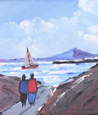 SAILING AT DOWNINGS, DONEGAL by Eileen Gallagher at Ross's Online Art Auctions