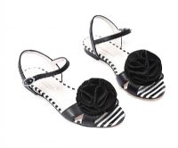 LULU GUINNESS BLACK LEATHER SANDALS at Ross's Online Art Auctions
