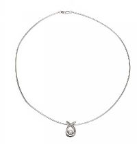 ASPREY LONDON 18CT WHITE GOLD DIAMOND-SET PENDANT AND CHAIN at Ross's Online Art Auctions
