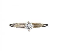 14CT WHITE GOLD SOLITAIRE DIAMOND RING at Ross's Online Art Auctions
