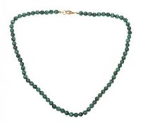 MALACHITE BEADED NECKLACE at Ross's Online Art Auctions