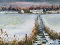 FROSTY EVENING, COUNTY DOWN by Jo Watson at Ross's Online Art Auctions