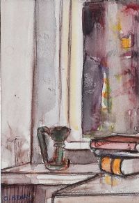 BOOKS BY A WINDOW by Olive Henry RUA at Ross's Online Art Auctions