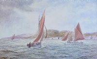 GALWAY HOOKERS, PORTAFERRY by Hamilton Sloan at Ross's Online Art Auctions