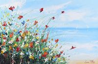 FLOWERS BY THE BEACH by Lorna Millar at Ross's Online Art Auctions