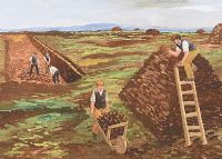 THE TURF CUTTERS by James Macintyre RUA at Ross's Online Art Auctions