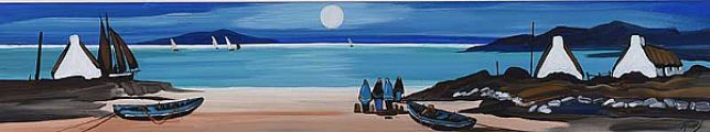 MOON ON THE ESTUARY by J.P. Rooney at Ross's Online Art Auctions