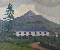 SUGARLOAF MOUNTAINS & STABLES, COUNTY WICKLOW by Charles Harvey at Ross's Online Art Auctions