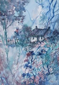 SUMMER COTTAGE by Leslie Moffett at Ross's Online Art Auctions