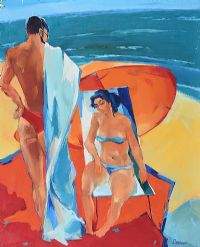 ON THE BEACH by Dovnoir at Ross's Online Art Auctions