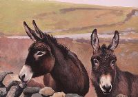 TWO DONKEYS by Gregory Moore at Ross's Online Art Auctions