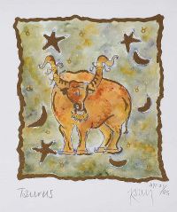 TAURUS, Limited Edition Print (21/85) by Kelly Jane at Ross's Online Art Auctions